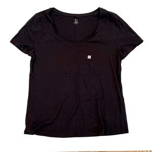 Ann Taylor Loft Black Short Sleeve Tee